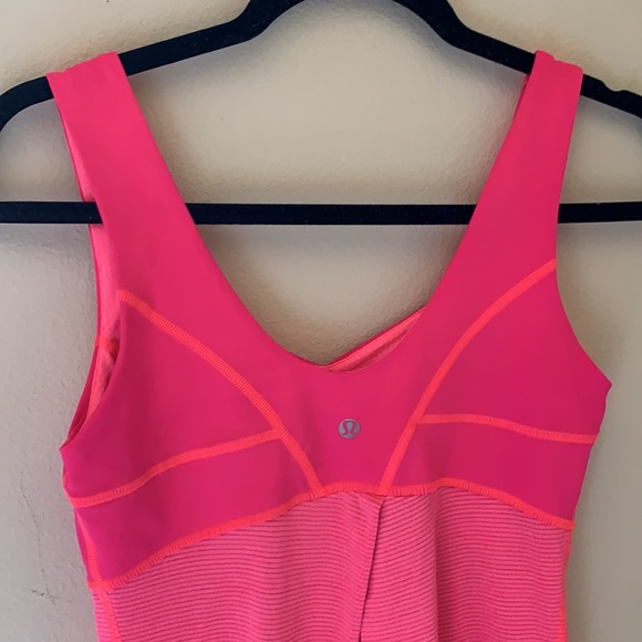 Lululemon Ta Ta orange pink tank sz 6 - Picture 5 of 7